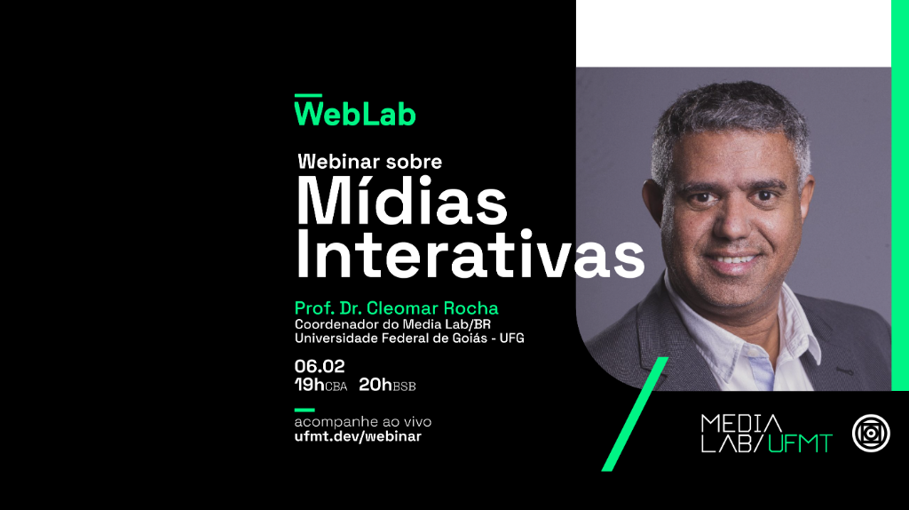 Arte de divulgação do webinar.